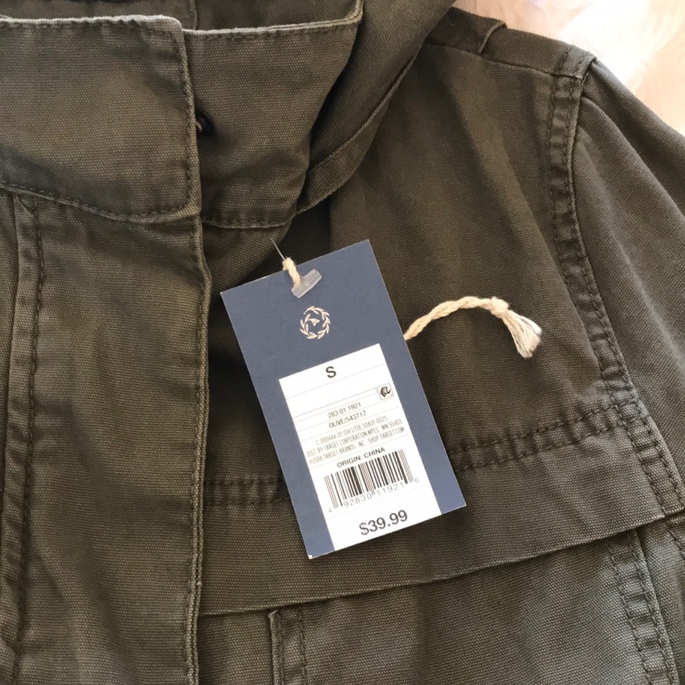 Target Hooded Army Green Utility Jacket - Picture 2 of 3